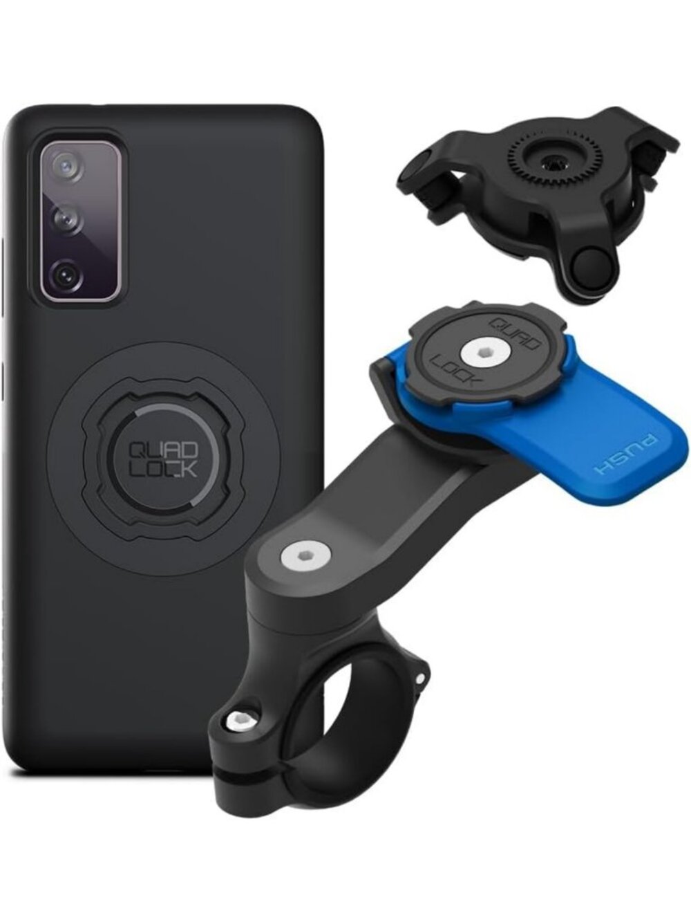 Motorcycle Handlebar Mount Kit with Dampener & MAG Case for Galaxy S20 FE